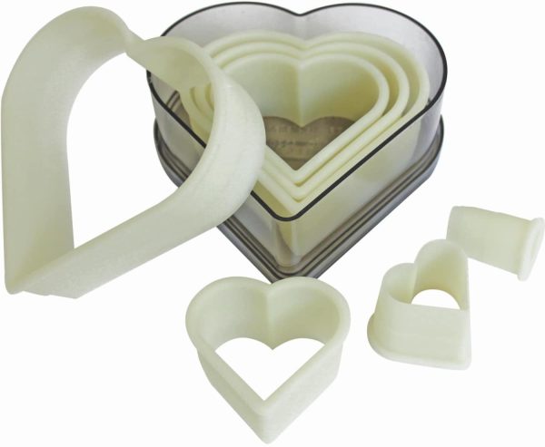 Pastry Cutters Nylon, Heart Serrated - 7